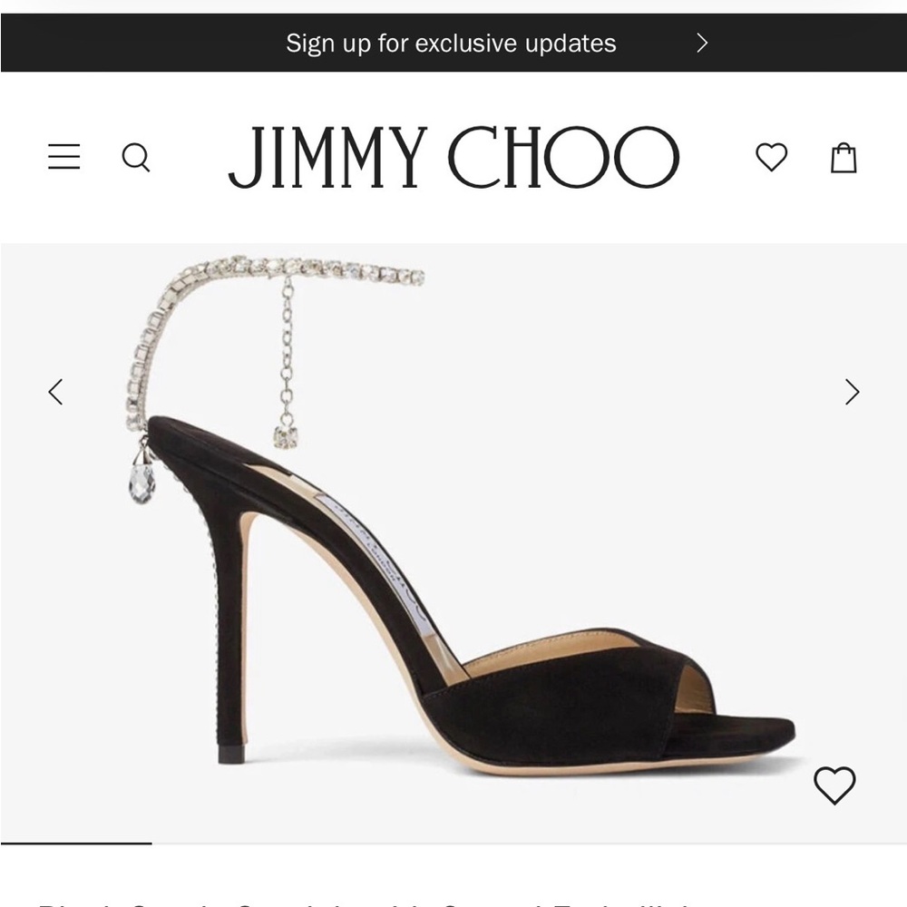 Jimmy Choo Suede Crystal Heels - Picture 6 of 6